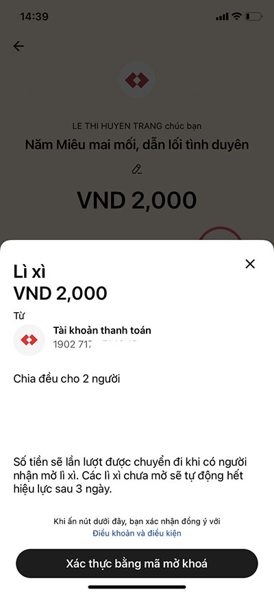 Cach li xi tren app Techcombank 12*414977