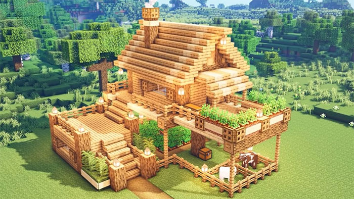 Xây nhà trong Minecraft 