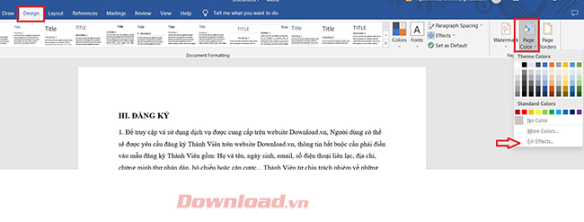 Hướng dẫn chèn hình nền trong Microsoft Word – Download.vn