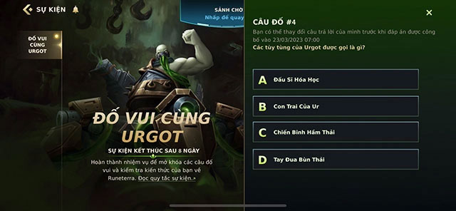 Các tùy tùng của Urgot được gọi là gì?