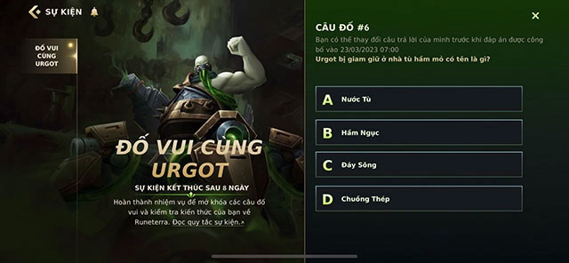 Urgot bị giam giữ ở nhà tù hầm mỏ có tên là gì?