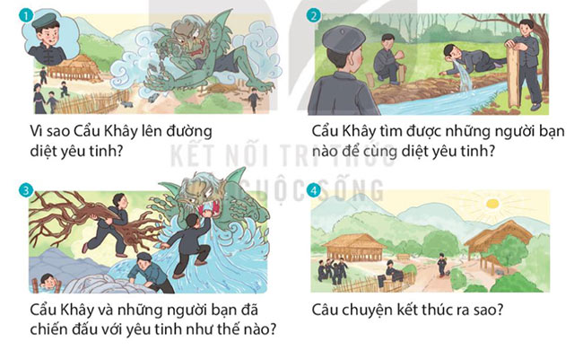Nói và nghe: Kể chuyện Bốn anh tài – Tiếng Việt 4 Kết nối tri thức Tiếng Việt lớp 4 Kết nối tri thức tập 1 Bài 6