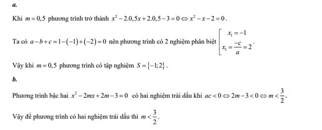 Đáp án đề thi vào lớp 10 môn Toán An Giang