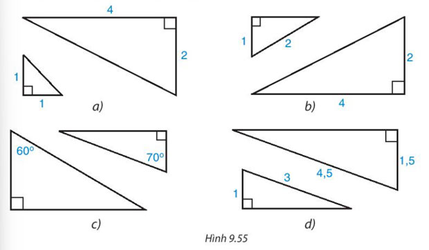 Toán 8 Bài 36: Các trường hợp đồng dạng của hai tam giác vuông Giải Toán 8 Kết nối tri thức tập 2 trang 98, 99, 100, 101, 102, 103