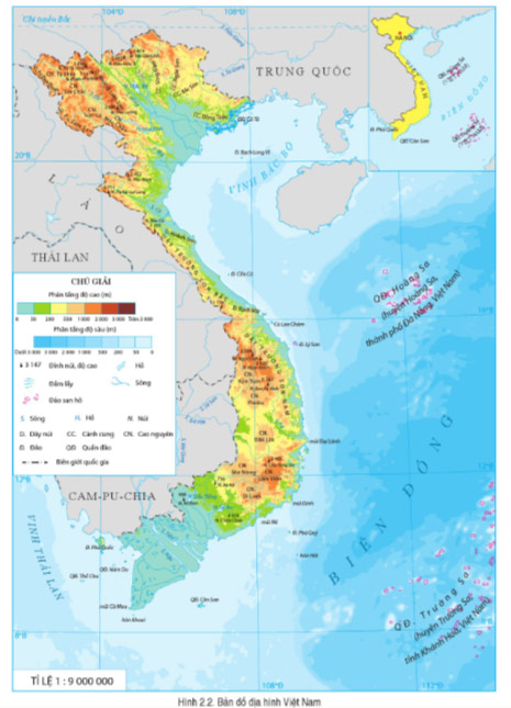 Địa lí 8 Bài 2: Địa hình Việt Nam Soạn Địa 8 sách Cánh diều trang 93, 94, 95, 96, 97, 98, 99