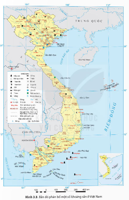 Địa lí 8 Bài 3: Khoáng sản Việt Nam Soạn Địa 8 sách Kết nối tri thức trang 109, 110, 111, 112