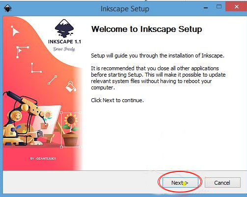 Hướng dẫn cài đặt phần mềm Inkscape