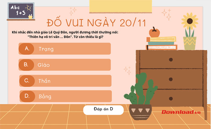  Mẫu PowerPoint Đố vui ngày Nhà giáo Việt Nam