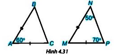 Toán 7 Bài 14: Trường hợp bằng nhau thứ hai và thứ ba của tam giác Giải Toán lớp 7 trang 70 – Tập 1 sách Kết nối tri thức với cuộc sống