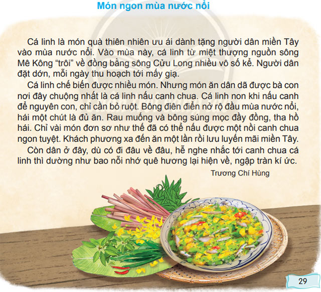 Đọc: Món ngon mùa nước nổi – Tiếng Việt 4 Chân trời sáng tạo Tiếng Việt lớp 4 Chân trời sáng tạo tập 2 Bài 6