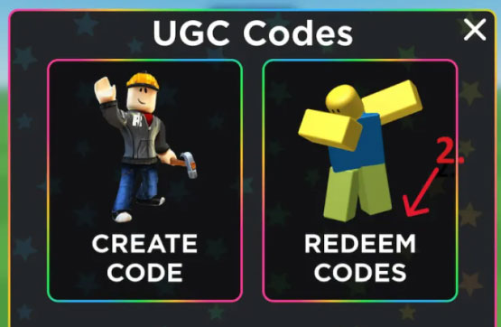 Cách nhập code UGC Limited Codes