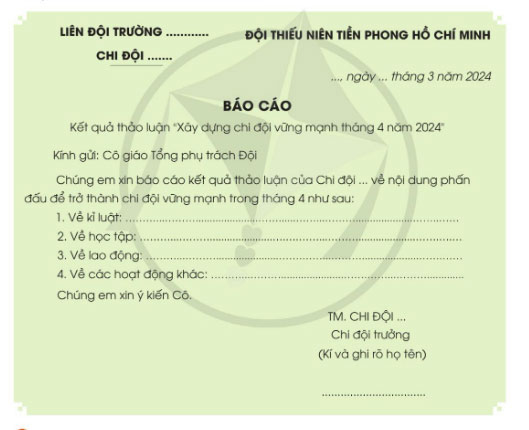 Viết: Viết báo cáo – Tiếng Việt 4 Cánh diều Tiếng Việt lớp 4 Cánh diều tập 2 Bài 16