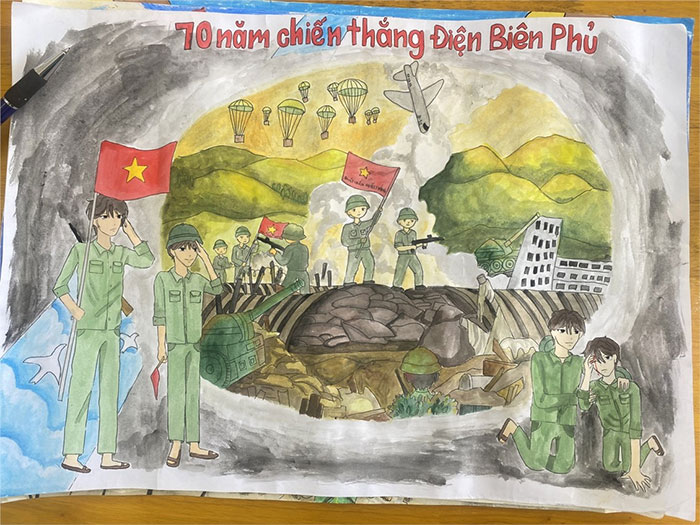 Tranh vẽ 70 năm Chiến thắng Điện Biên Phủ
