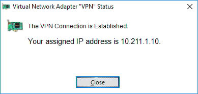 Nhấn OK để bắt đầu sử dụng VPN Gate