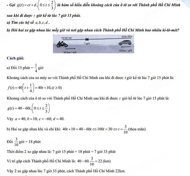 Đáp án đề thi vào 10 môn Toán Hồ Chí Minh năm 2024