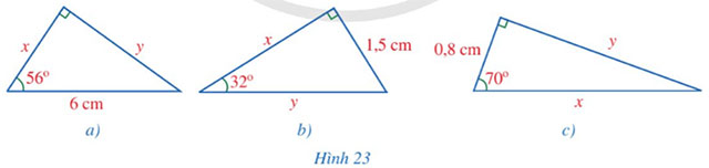Toán 9 Bài 2: Một số hệ thức về cạnh và góc trong tam giác vuông Giải Toán 9 Cánh diều tập 1 trang 82, 83, 84, 85, 86, 87