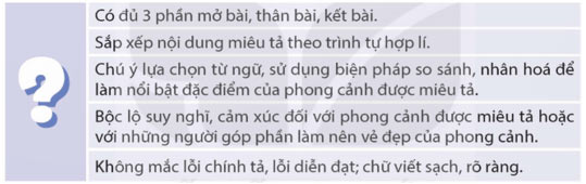 Đánh giá, chỉnh sửa bài văn tả phong cảnh