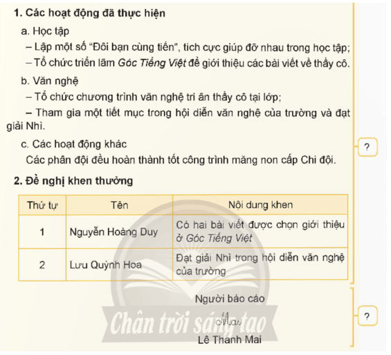 Viết báo cáo công việc