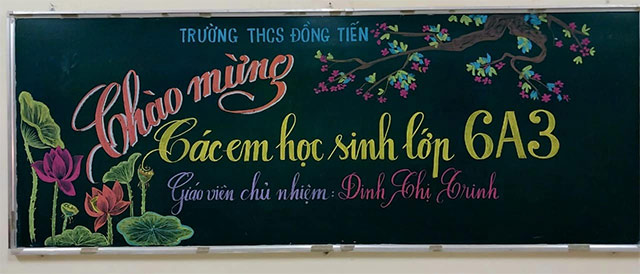 Trang trí bảng khai giảng năm học