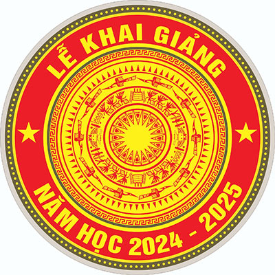 Mẫu mặt trống đồng khai giảng năm học 2024 – 2025 File Corel mặt trống khai giảng