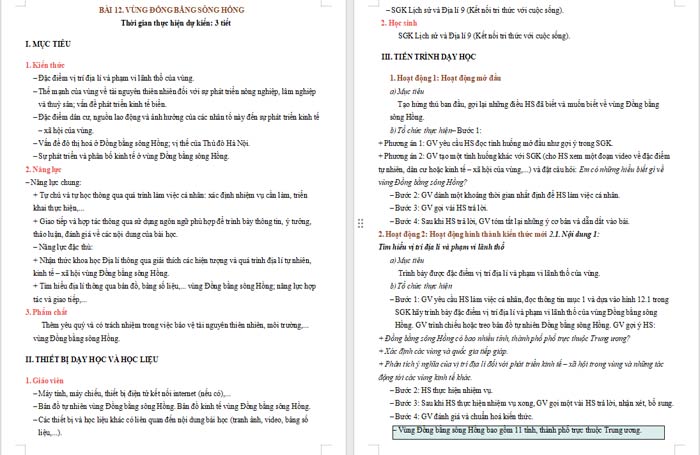 Giáo án PowerPoint Địa lí 9 Bài 12: Vùng Đồng bằng sông Hồng Giáo án Địa lí lớp 9 Kết nối tri thức (Word + PPT)