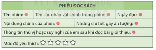  Viết phiếu đọc sách 