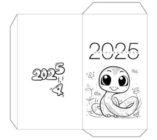 Tranh tô màu Lì xì Tết 2025