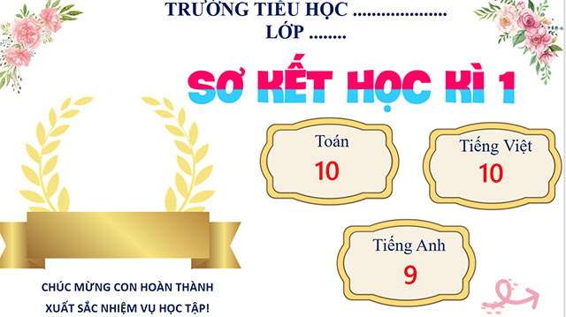 PowerPoint Vinh danh sơ kết học kì 1