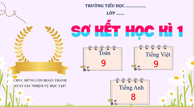 PowerPoint Vinh danh sơ kết học kì 1