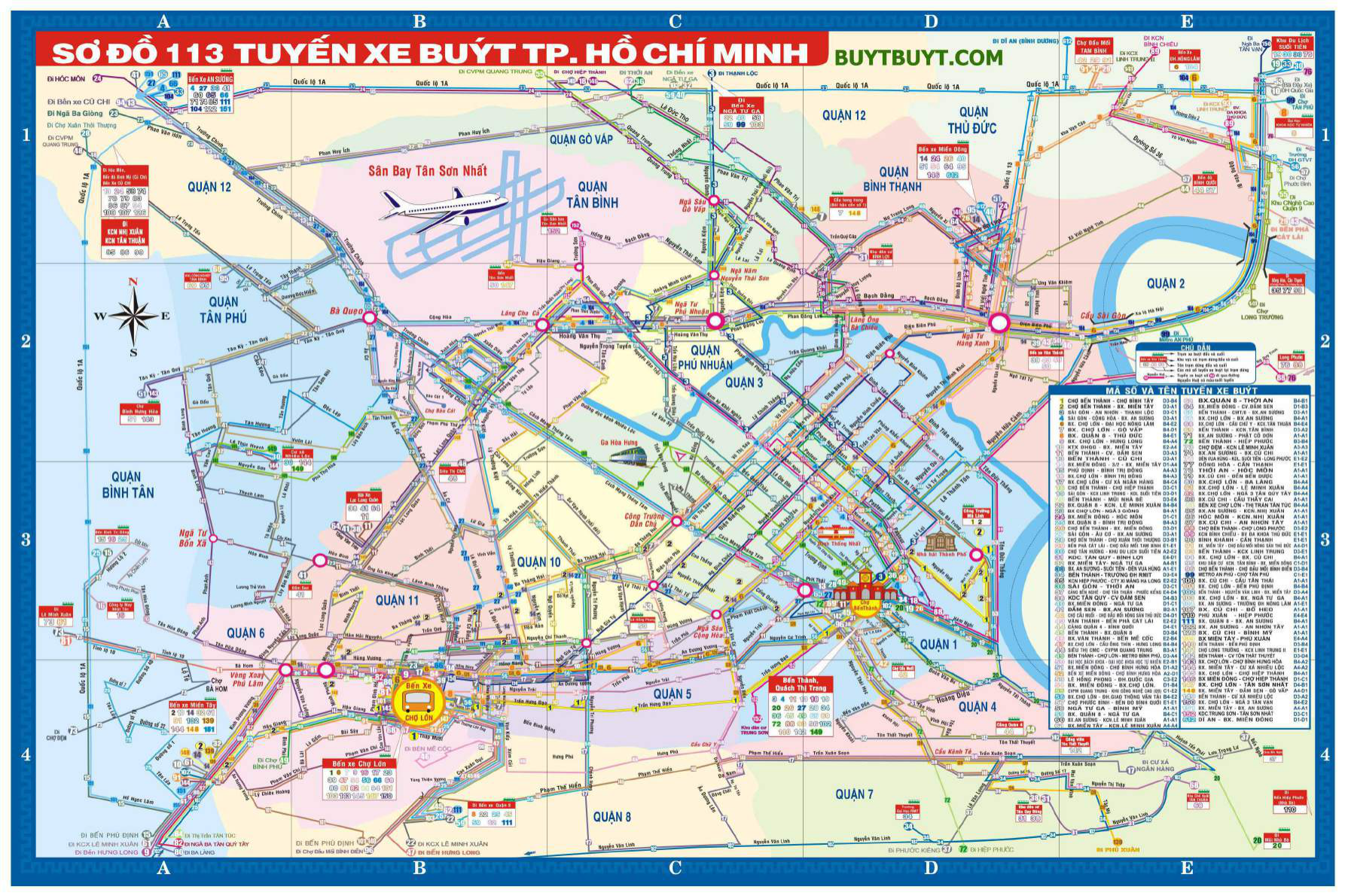 Bản đồ xe buýt TP.Hồ Chí Minh